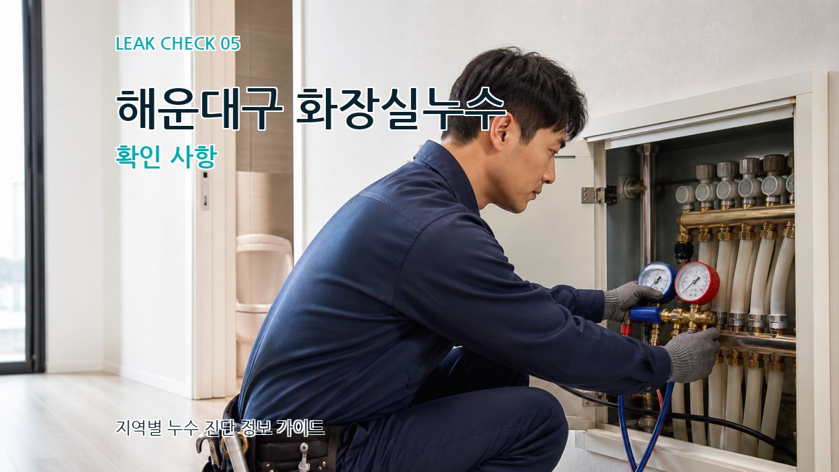 해운대구 화장실누수 확인 사항