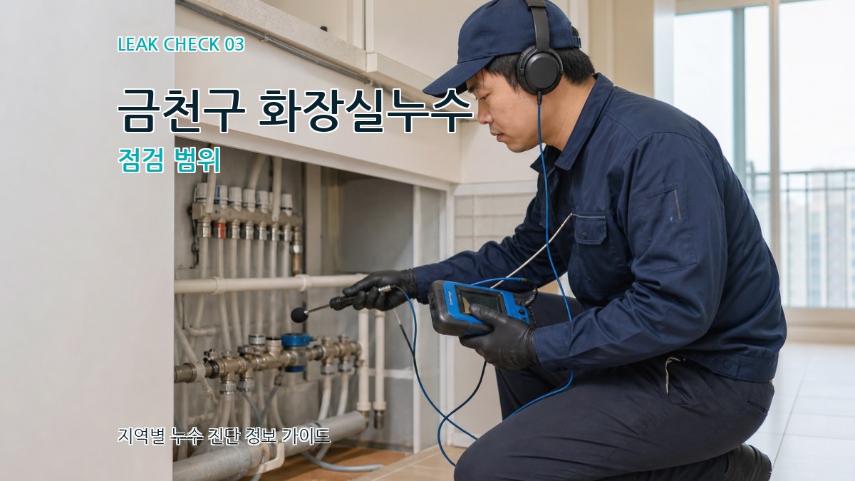 금천구 화장실누수 점검 범위