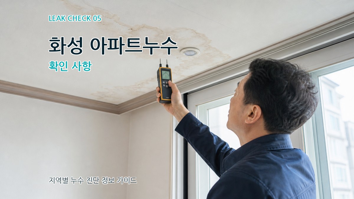 화성 아파트누수 확인 사항