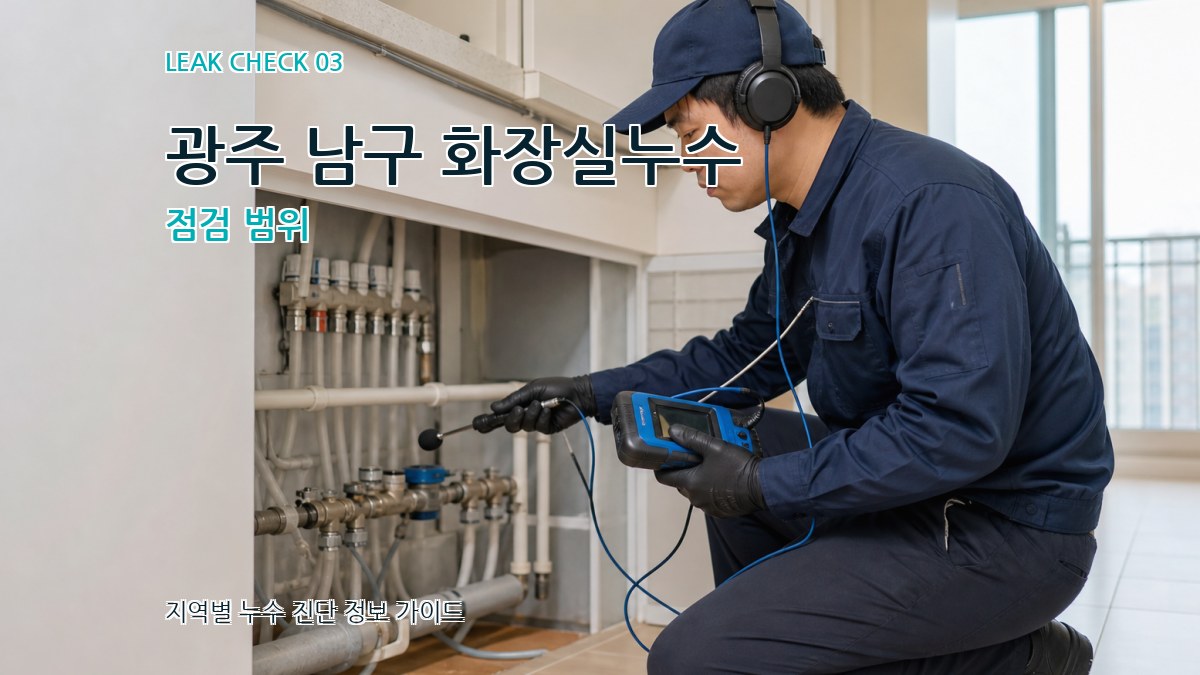 광주 남구 화장실누수 점검 범위