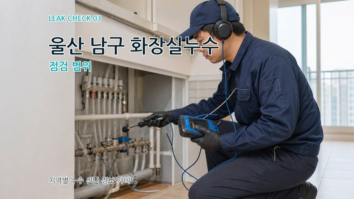 울산 남구 화장실누수 점검 범위