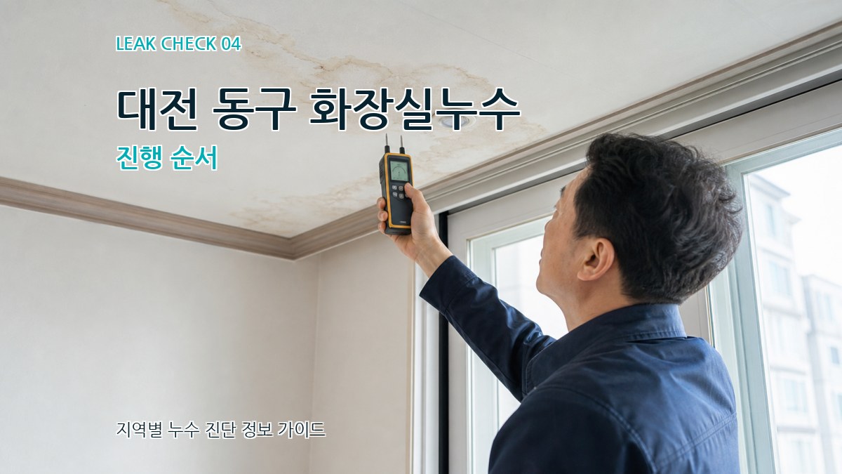 대전 동구 화장실누수 진행 순서
