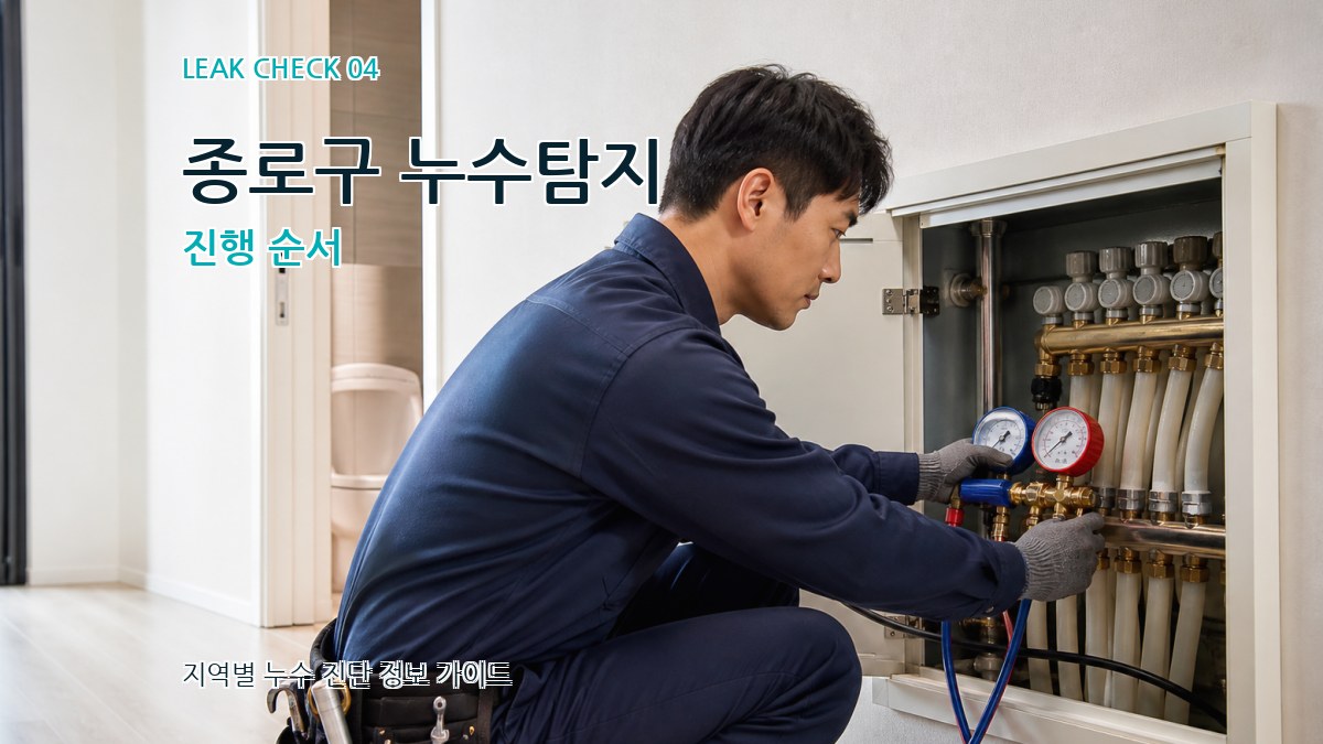 종로구 누수탐지 진행 순서