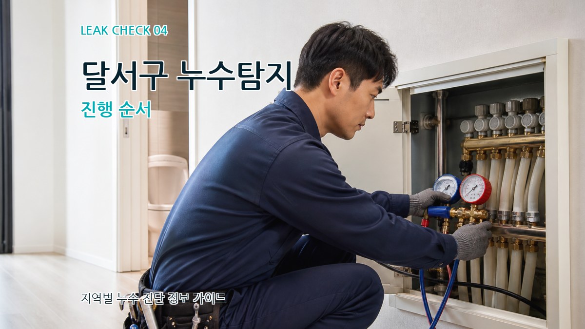 달서구 누수탐지 진행 순서