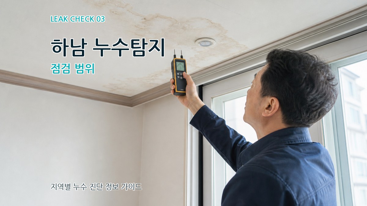 하남 누수탐지 점검 범위