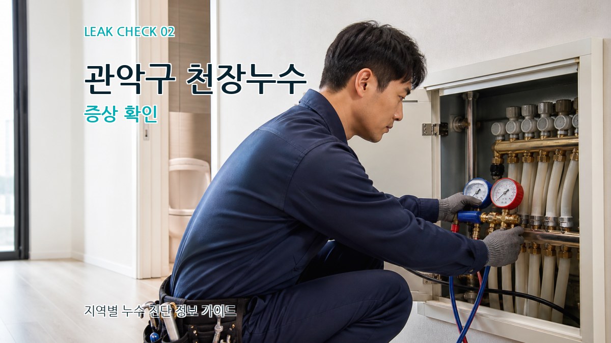 관악구 천장누수 증상 확인