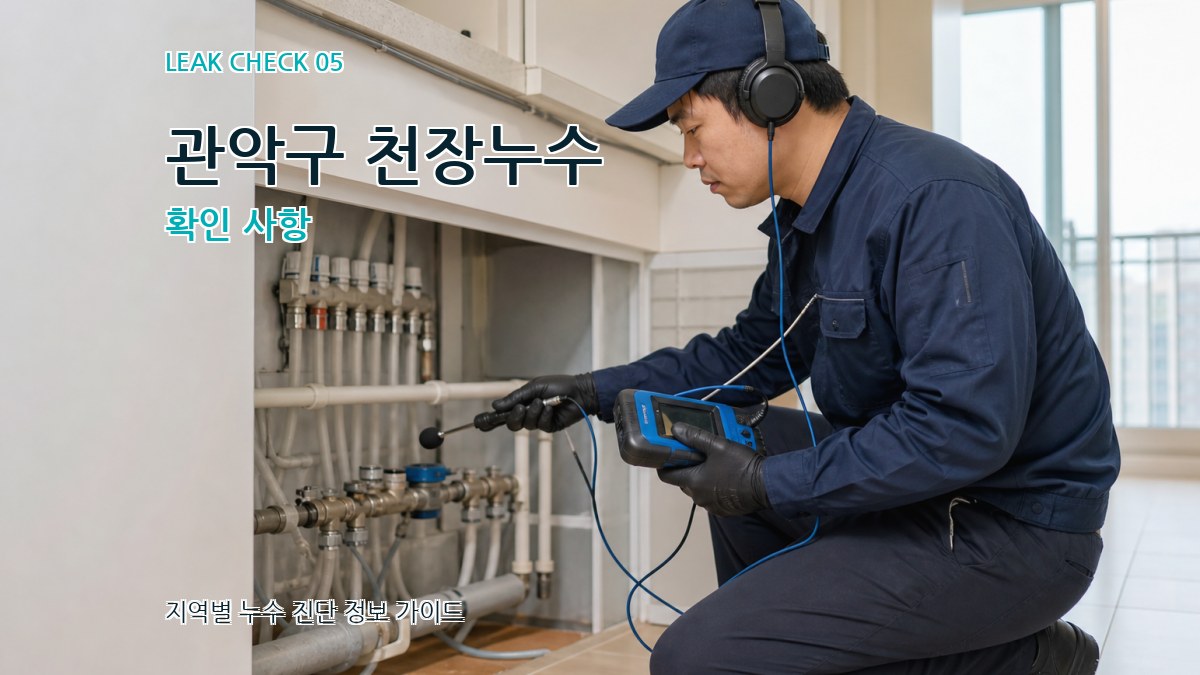 관악구 천장누수 확인 사항
