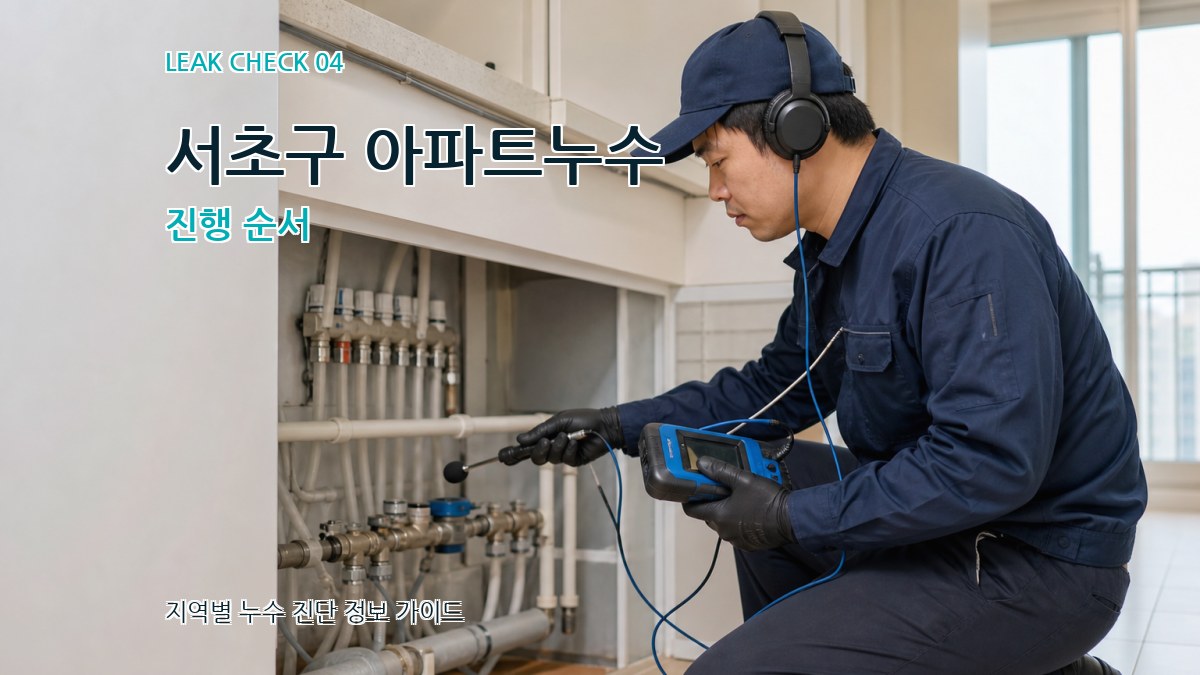 서초구 아파트누수 진행 순서