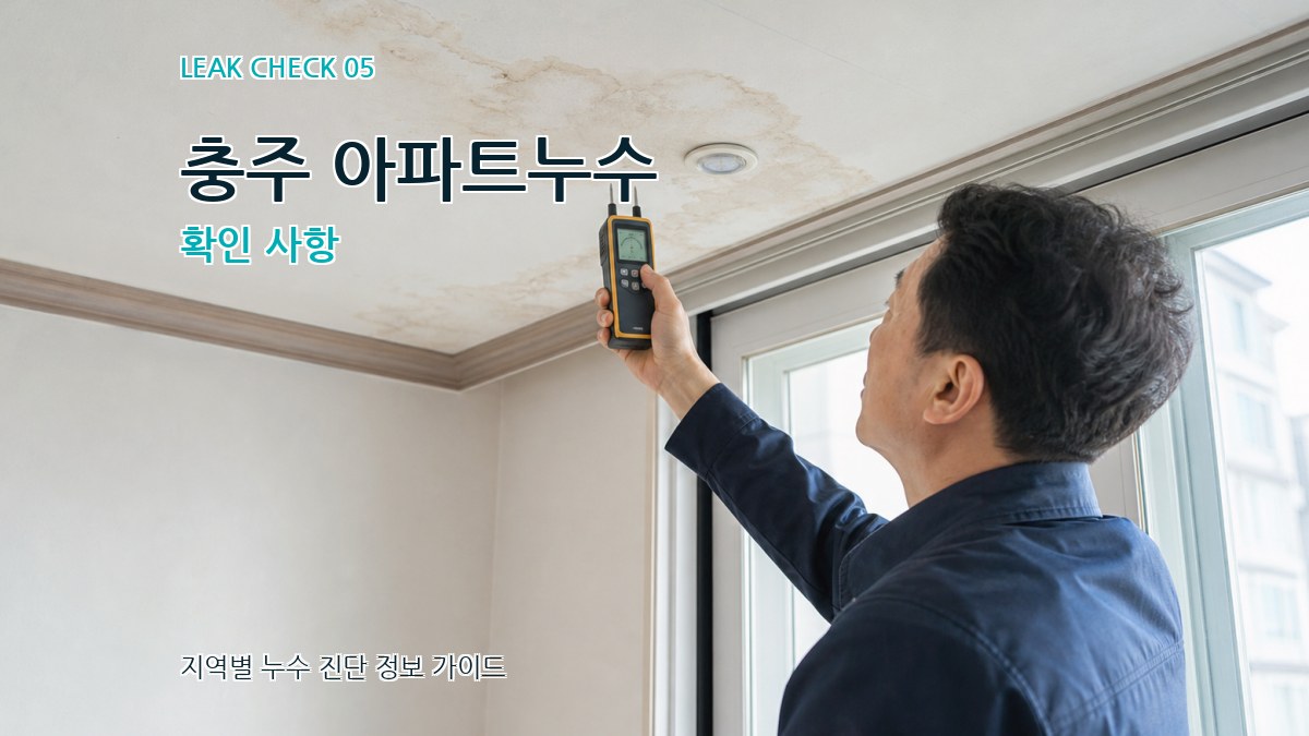 충주 아파트누수 확인 사항
