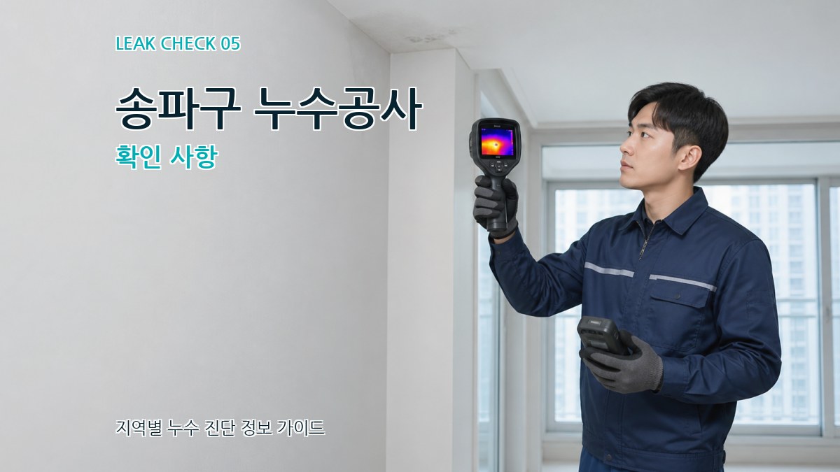송파구 누수공사 확인 사항