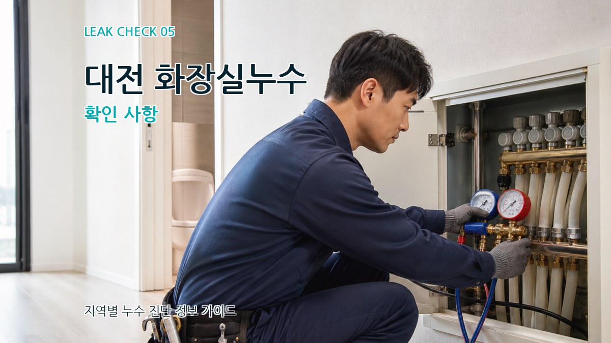 대전 화장실누수 확인 사항
