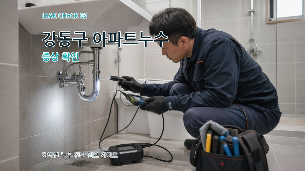강동구 아파트누수 증상 확인