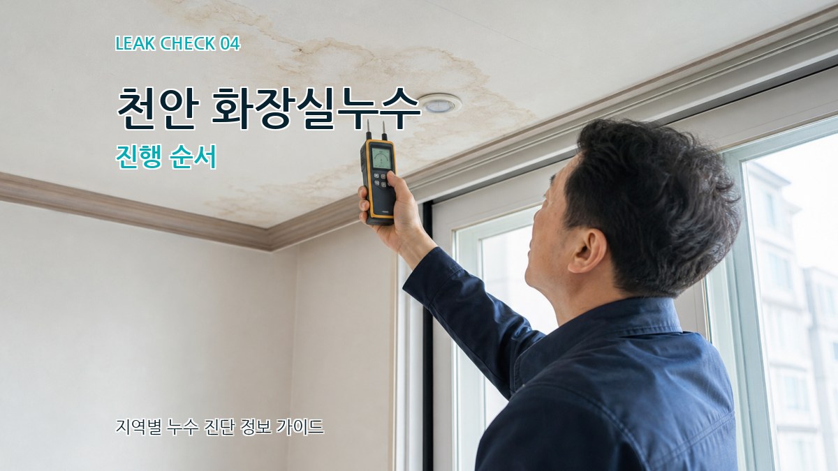 천안 화장실누수 진행 순서