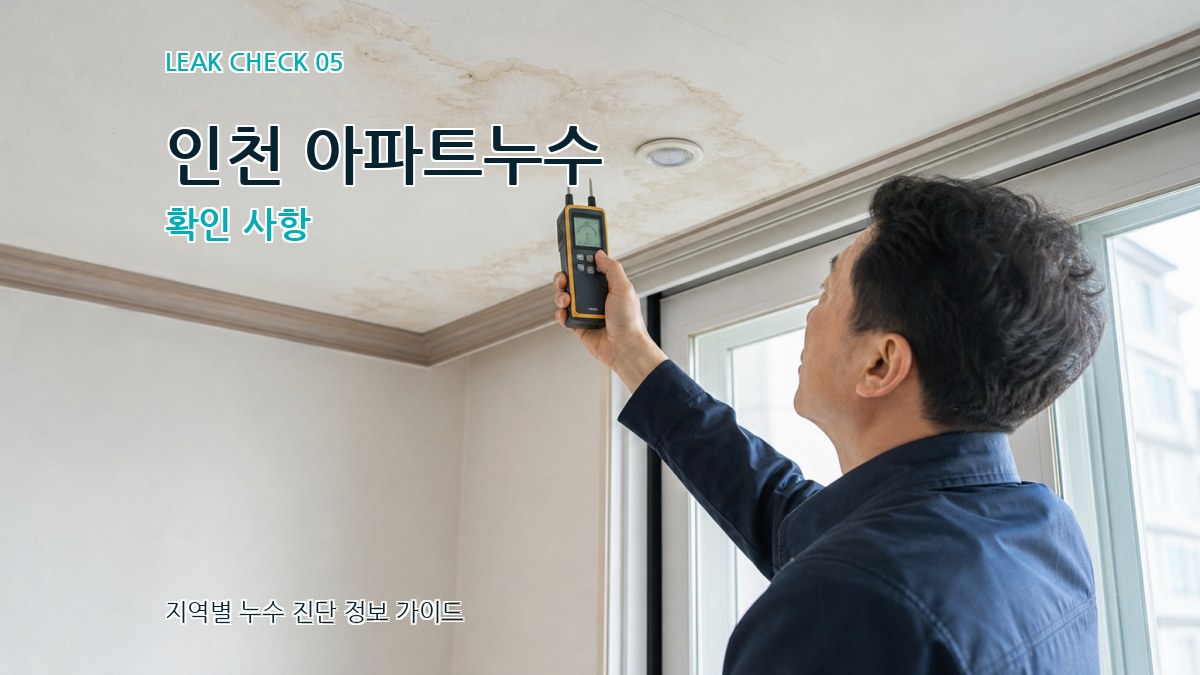 인천 아파트누수 확인 사항