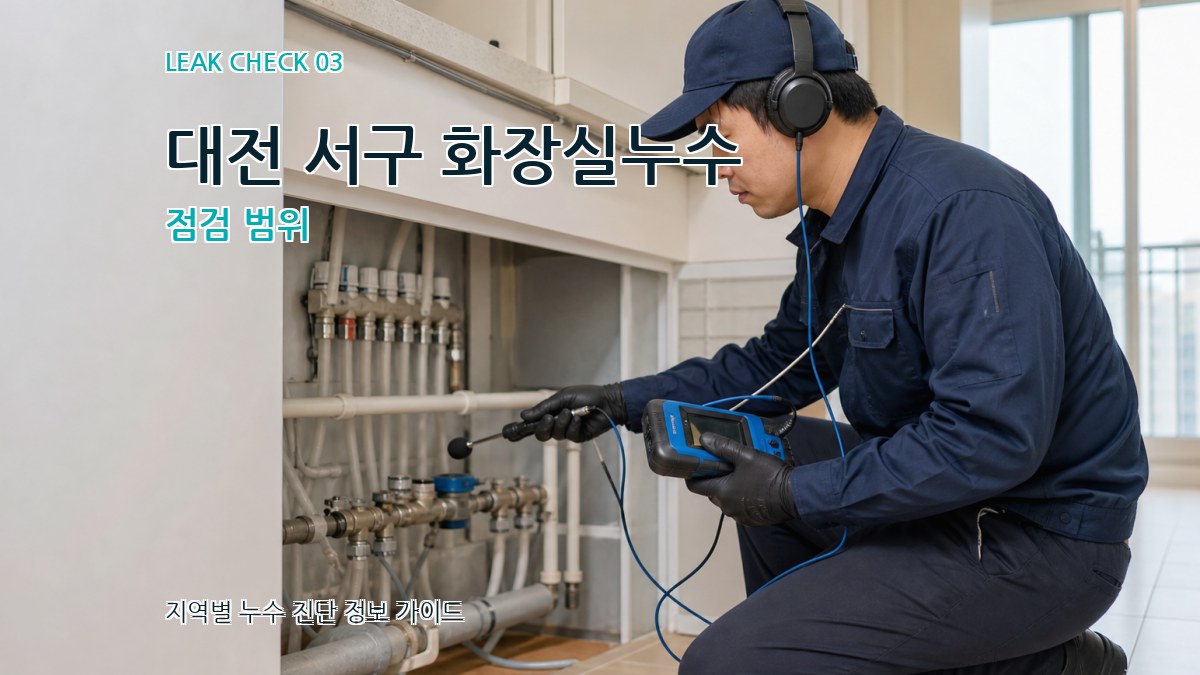 대전 서구 화장실누수 점검 범위