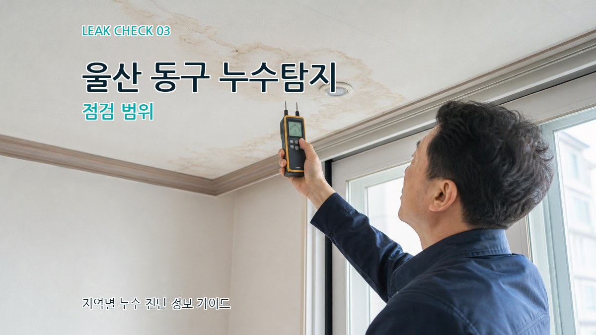 울산 동구 누수탐지 점검 범위