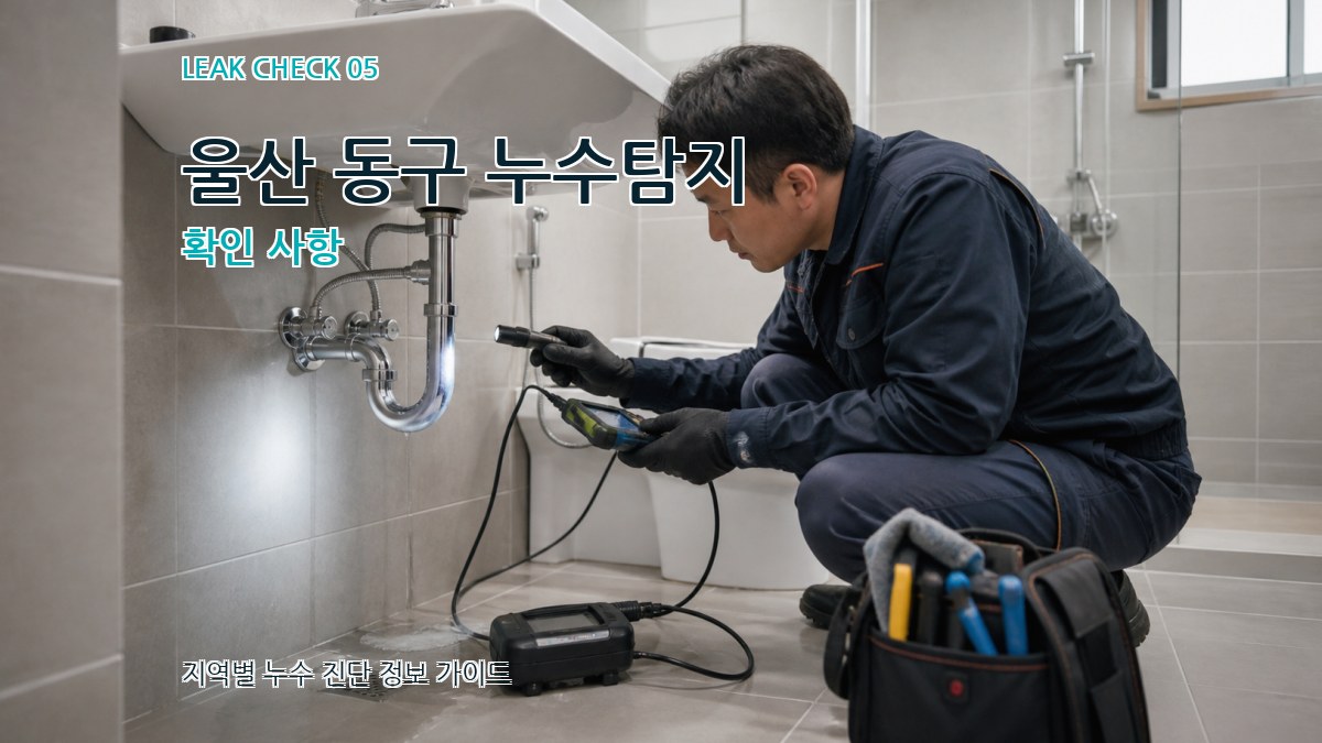 울산 동구 누수탐지 확인 사항