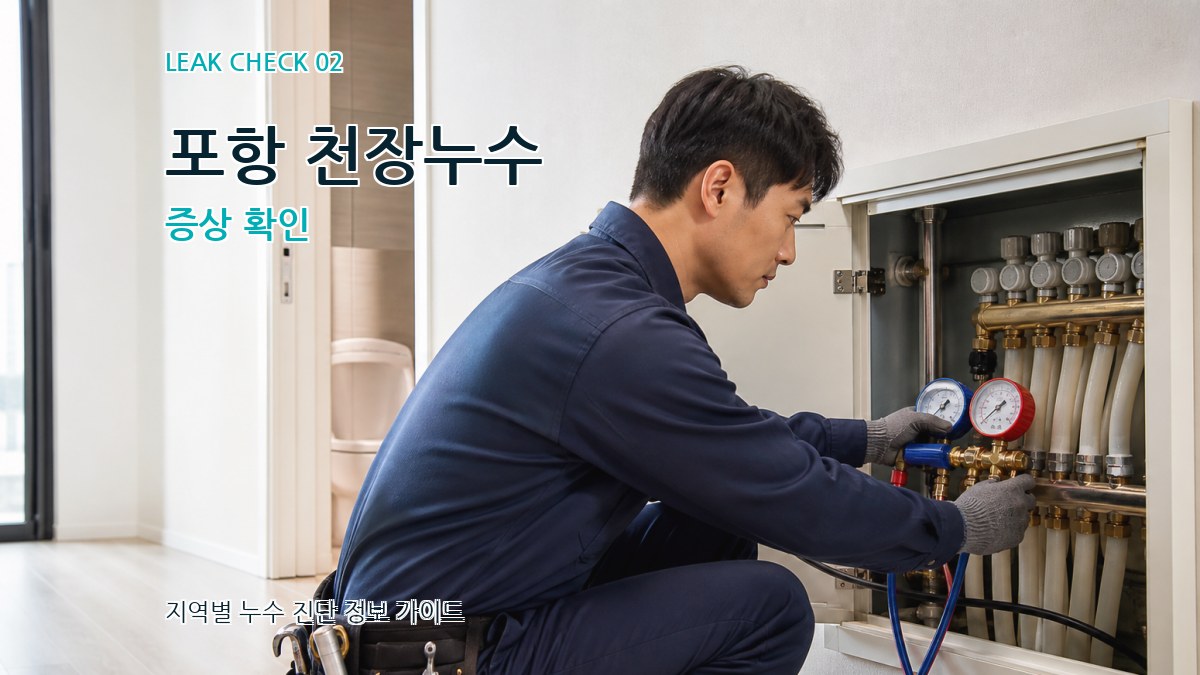 포항 천장누수 증상 확인