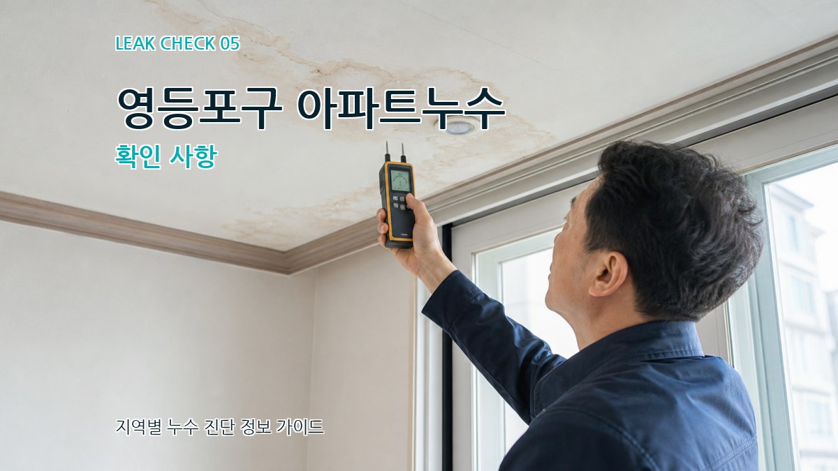 영등포구 아파트누수 확인 사항