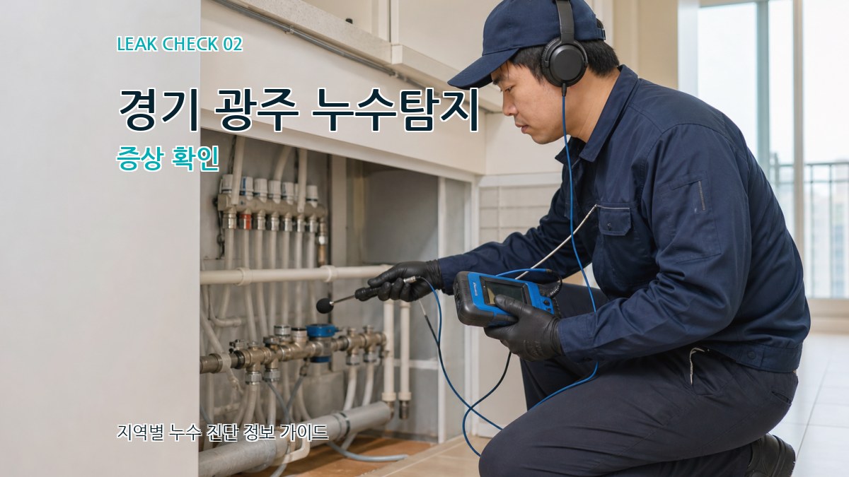 경기 광주 누수탐지 증상 확인