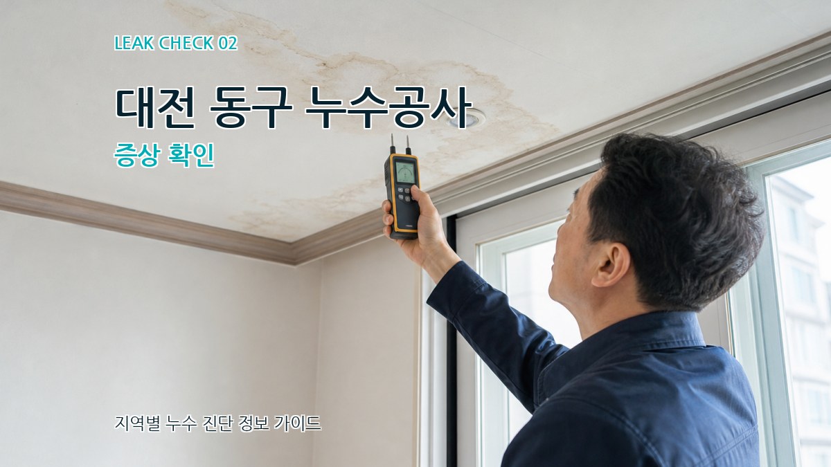 대전 동구 누수공사 증상 확인