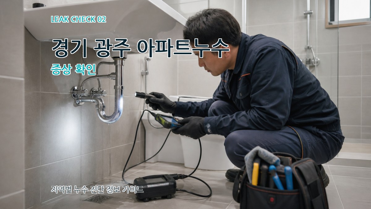 경기 광주 아파트누수 증상 확인