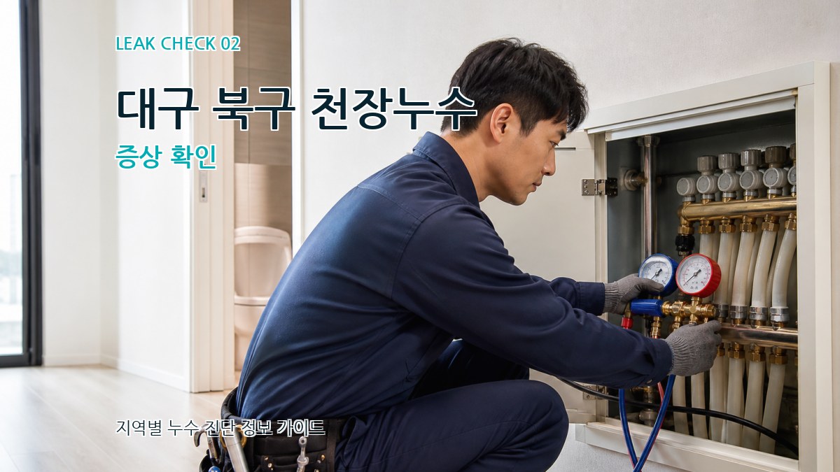 대구 북구 천장누수 증상 확인