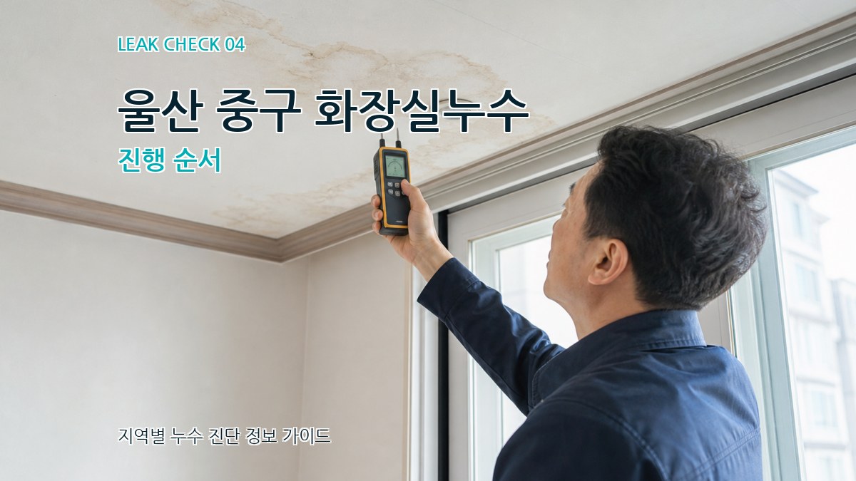 울산 중구 화장실누수 진행 순서