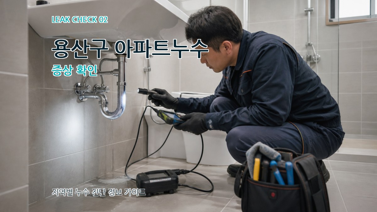 용산구 아파트누수 증상 확인