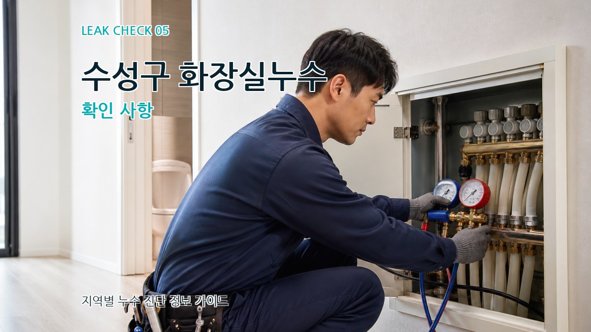 수성구 화장실누수 확인 사항
