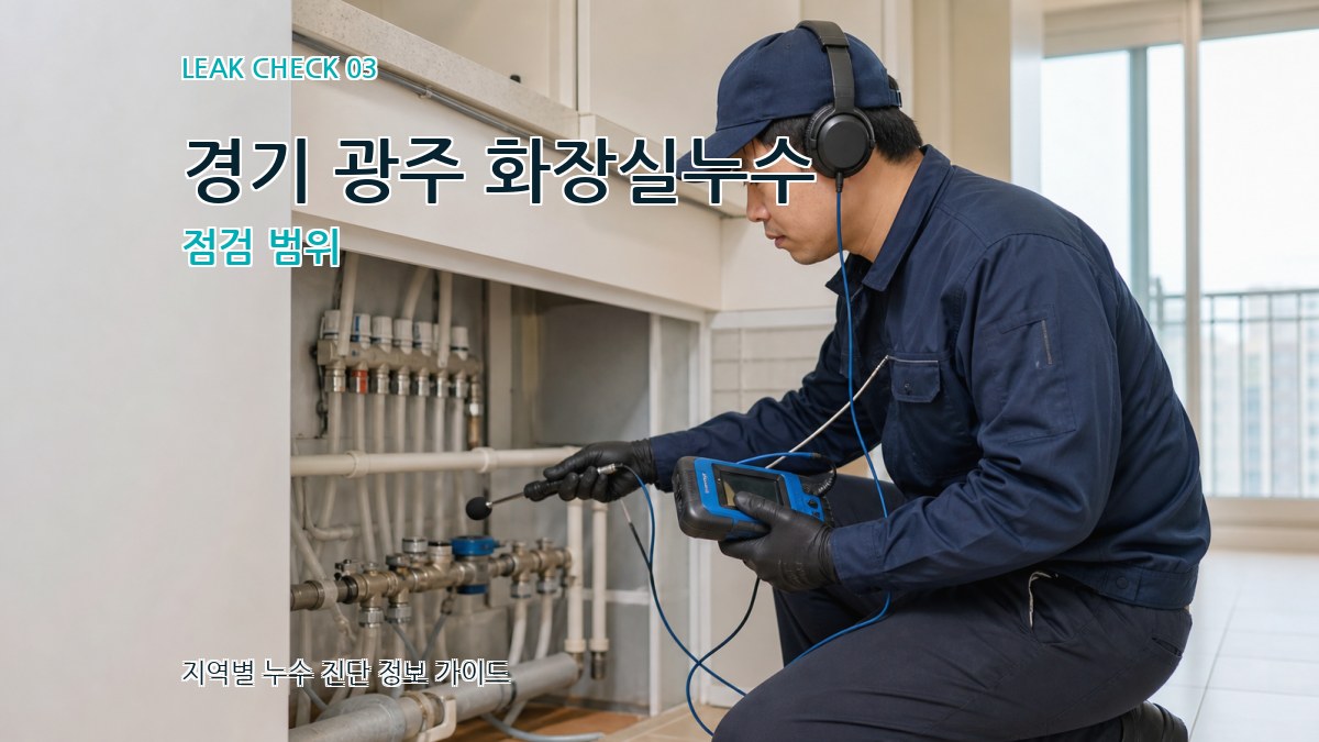 경기 광주 화장실누수 점검 범위