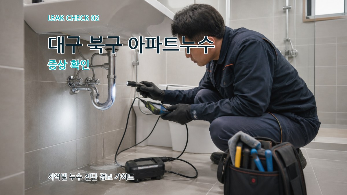 대구 북구 아파트누수 증상 확인
