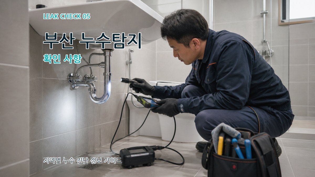부산 누수탐지 확인 사항