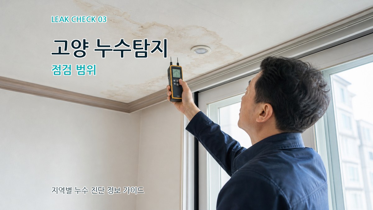 고양 누수탐지 점검 범위