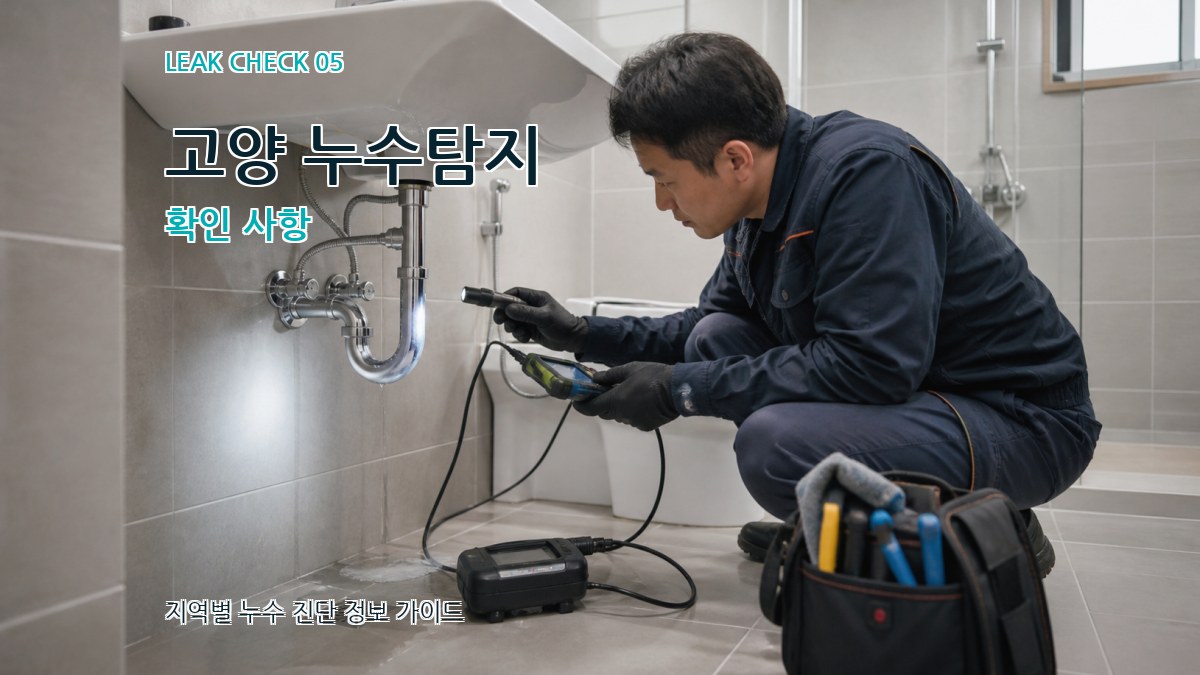 고양 누수탐지 확인 사항