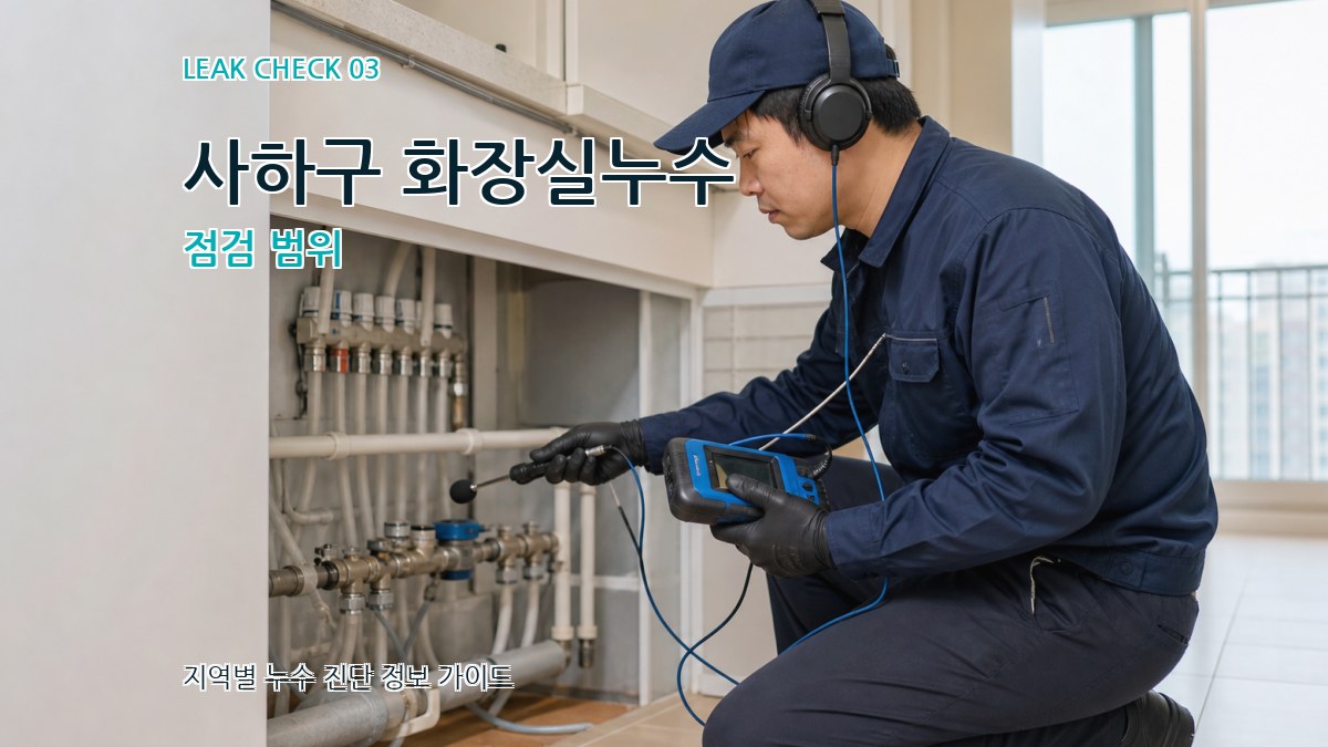 사하구 화장실누수 점검 범위