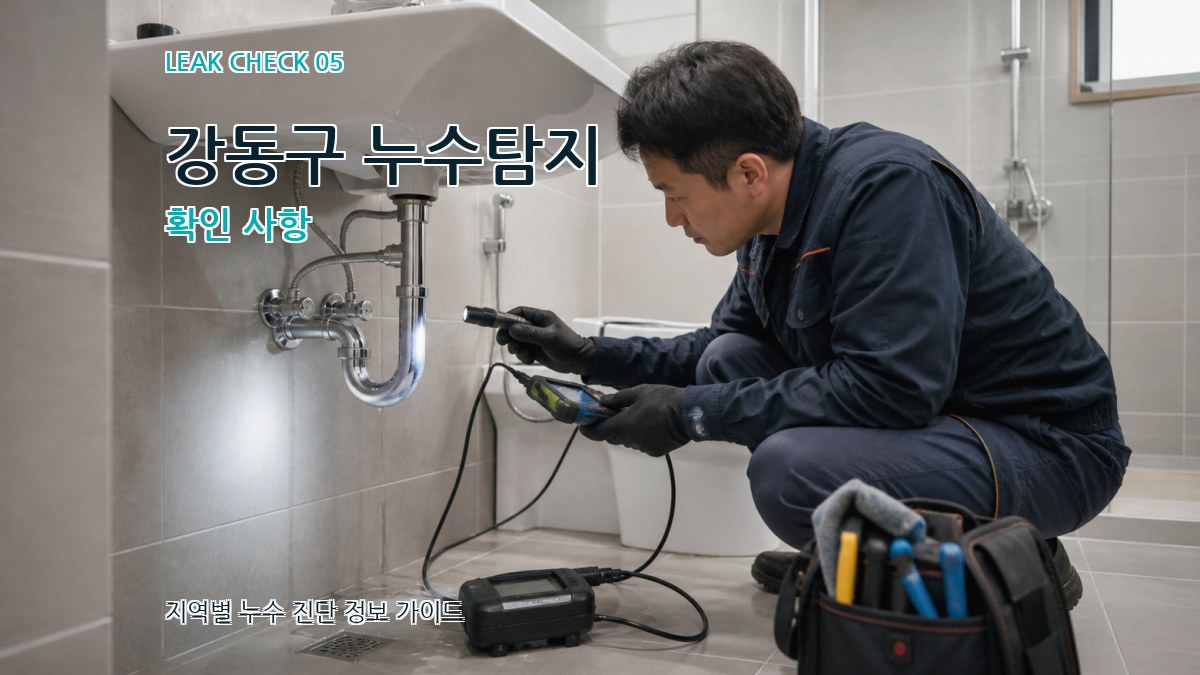 강동구 누수탐지 확인 사항