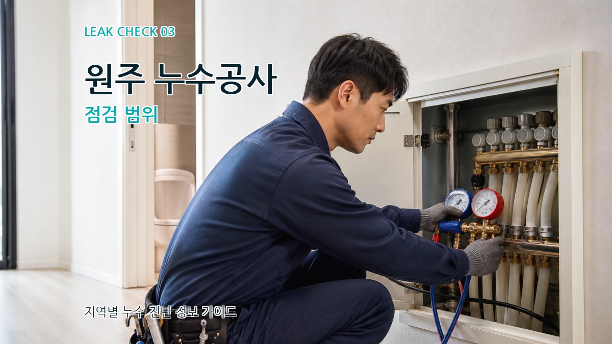 원주 누수공사 점검 범위