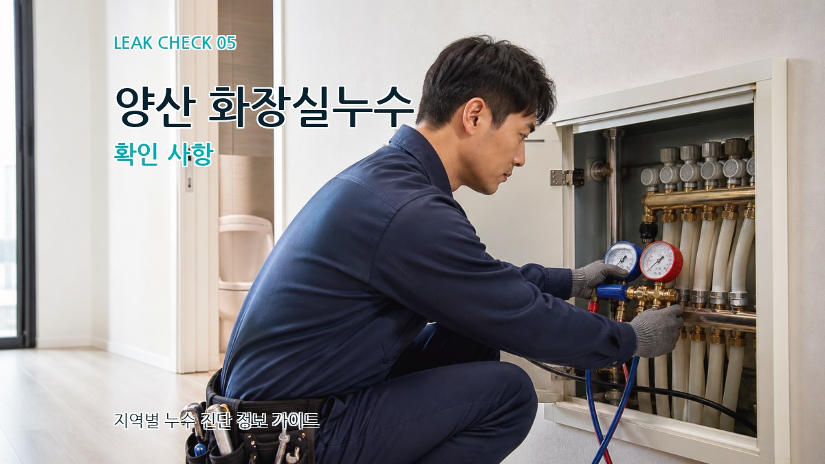 양산 화장실누수 확인 사항