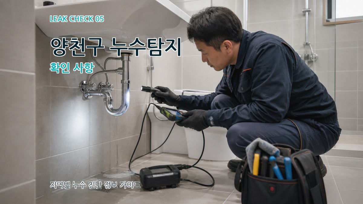 양천구 누수탐지 확인 사항