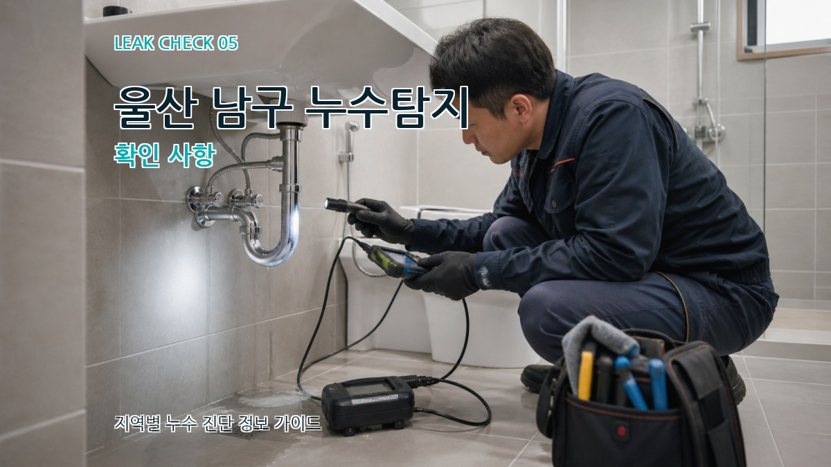 울산 남구 누수탐지 확인 사항