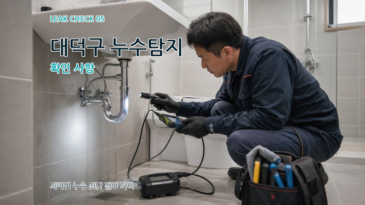 대덕구 누수탐지 확인 사항