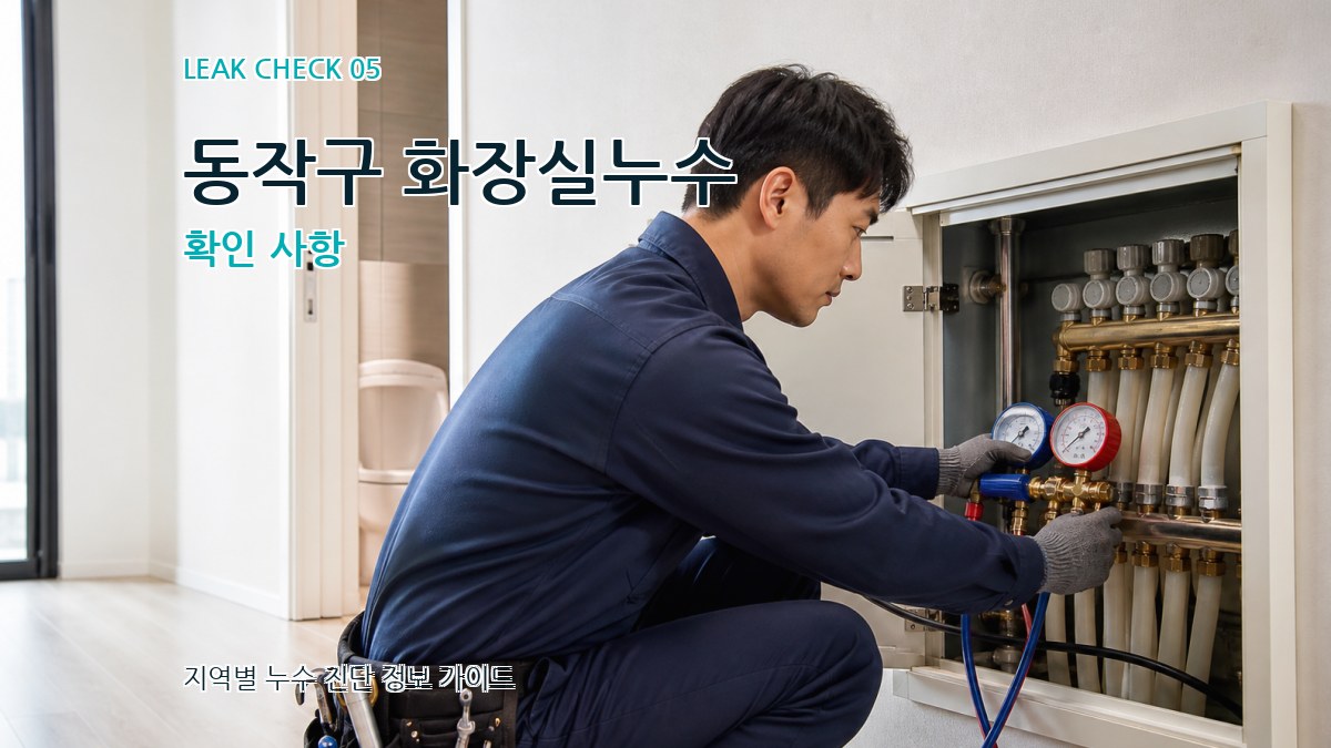 동작구 화장실누수 확인 사항