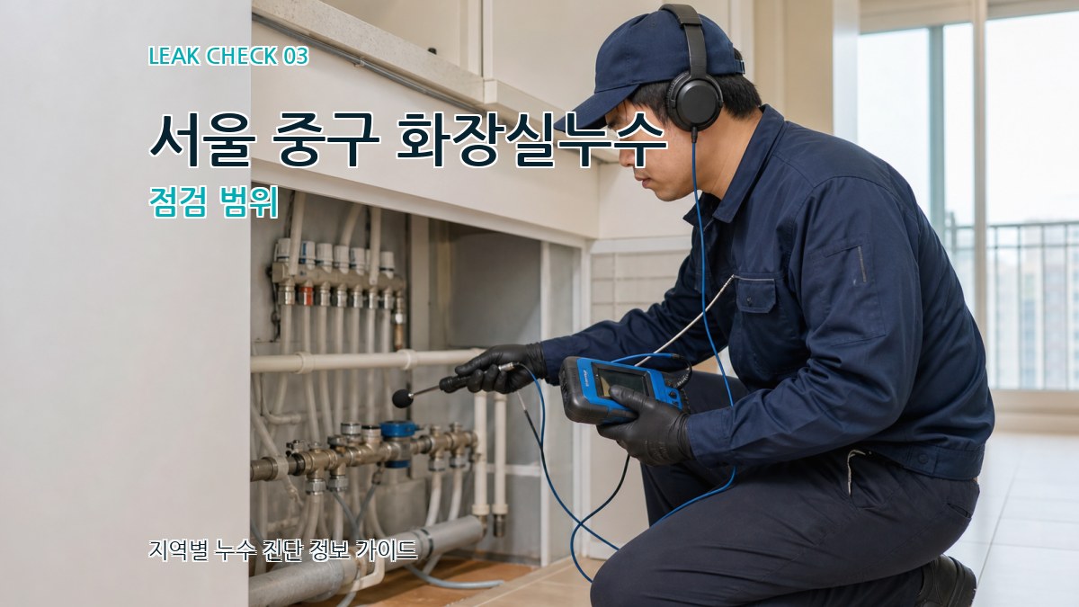 서울 중구 화장실누수 점검 범위