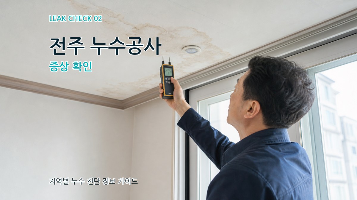 전주 누수공사 증상 확인