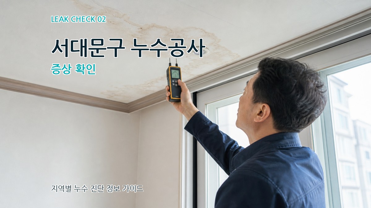 서대문구 누수공사 증상 확인