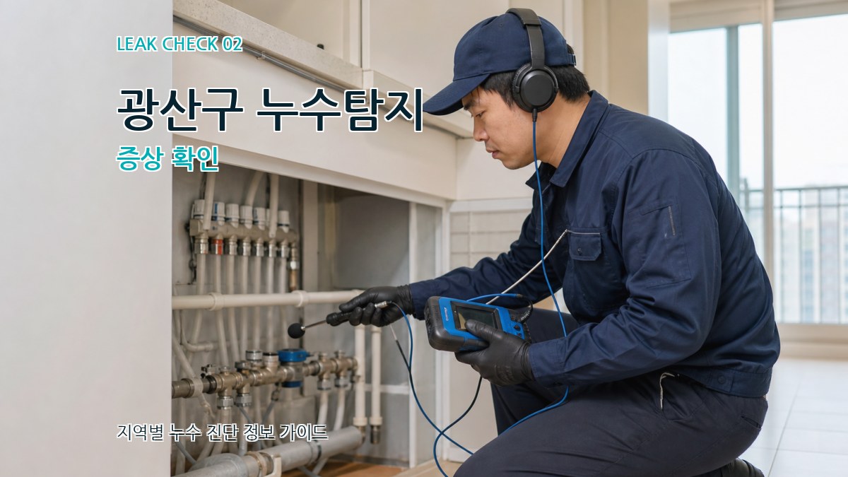 광산구 누수탐지 증상 확인