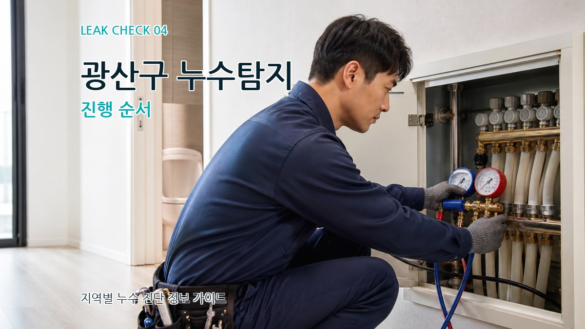 광산구 누수탐지 진행 순서
