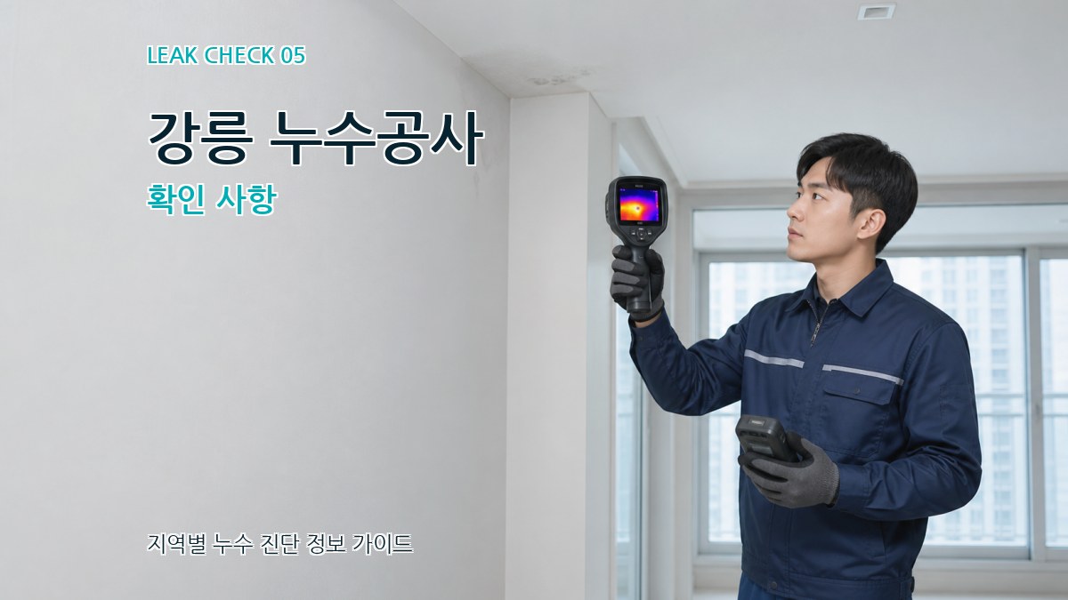 강릉 누수공사 확인 사항
