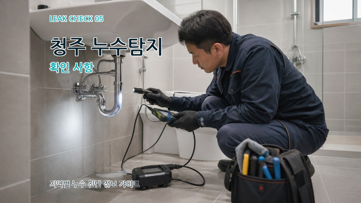 청주 누수탐지 확인 사항